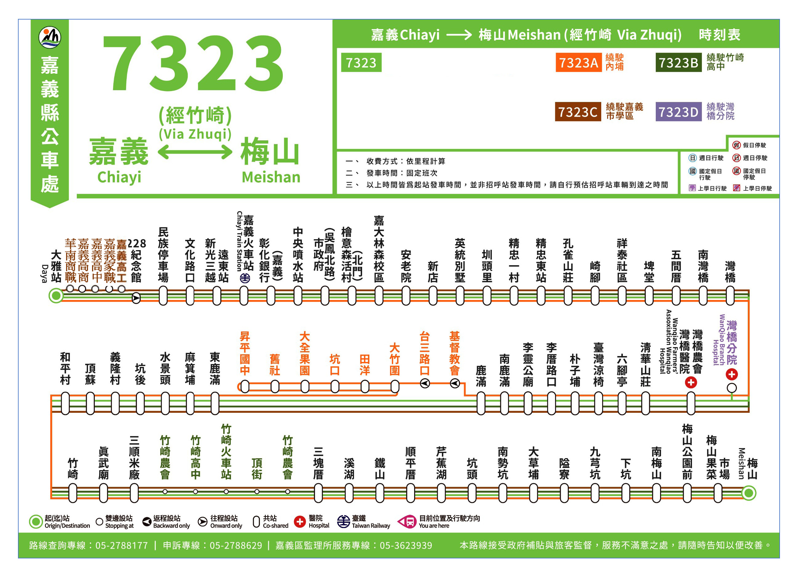 7323路線簡圖